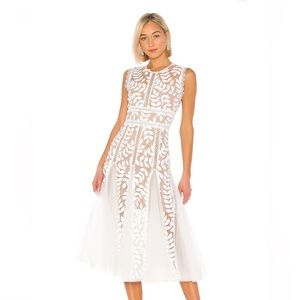Bronx and Banco Saba Blanc Midi Dress NWT
